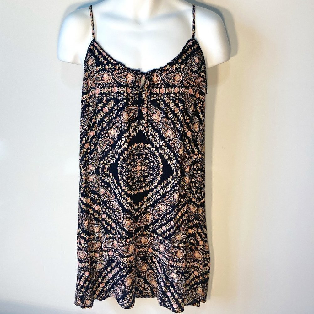 Patrons of Peace SZ M NWT Black and Pink slip dress Boho Cottage 80's Whimsigoth